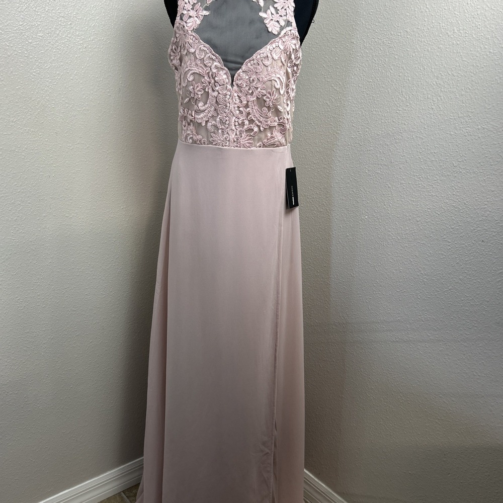Fashion Nova Dress Women's Medium Mauve Class & Grace Lace‎ Prom Wedding Party
